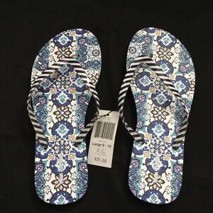 Colorful Patterned Flip Flops